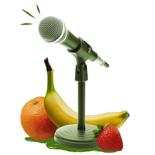 innocent-mircophone-surrounded-by-fruit