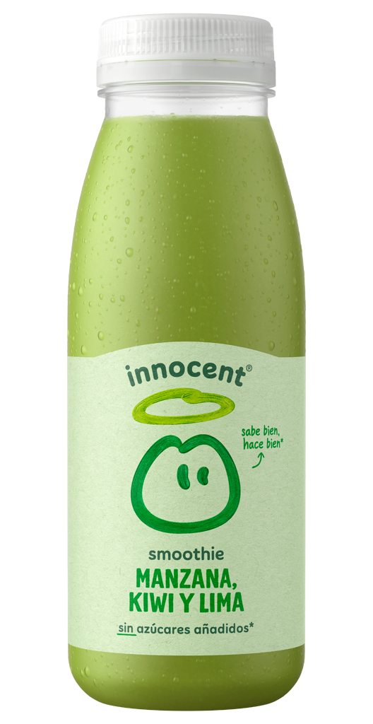 manzana, kiwi y lima
