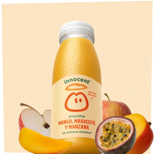 mango, maracuyá y manzana